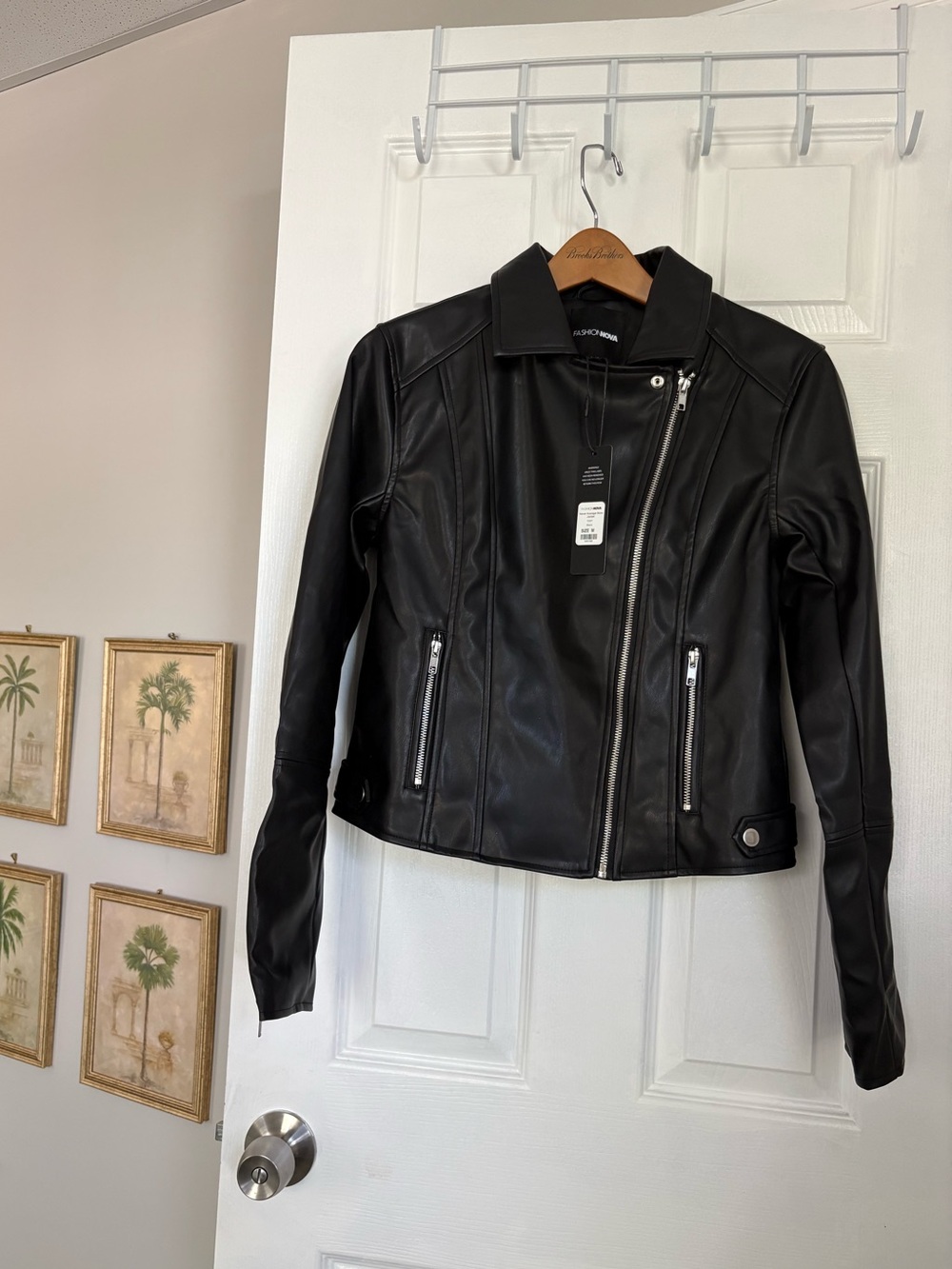 Fashion Nova Never Average Moto Jacket - Classic Black Faux Leather Moto Jacket